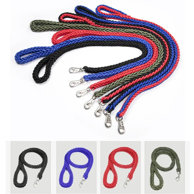 Heavy Duty Nylon Braided Dog Leash For Walking Outdoors