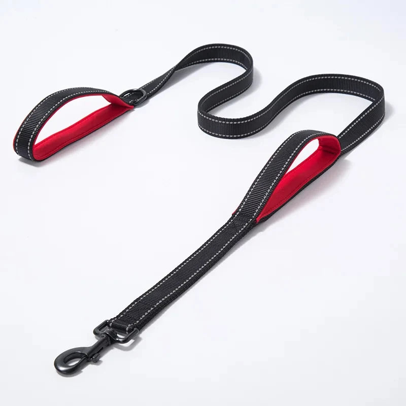 Dog Leash Dual Handle Heavy Duty Outdoor Training Lead
