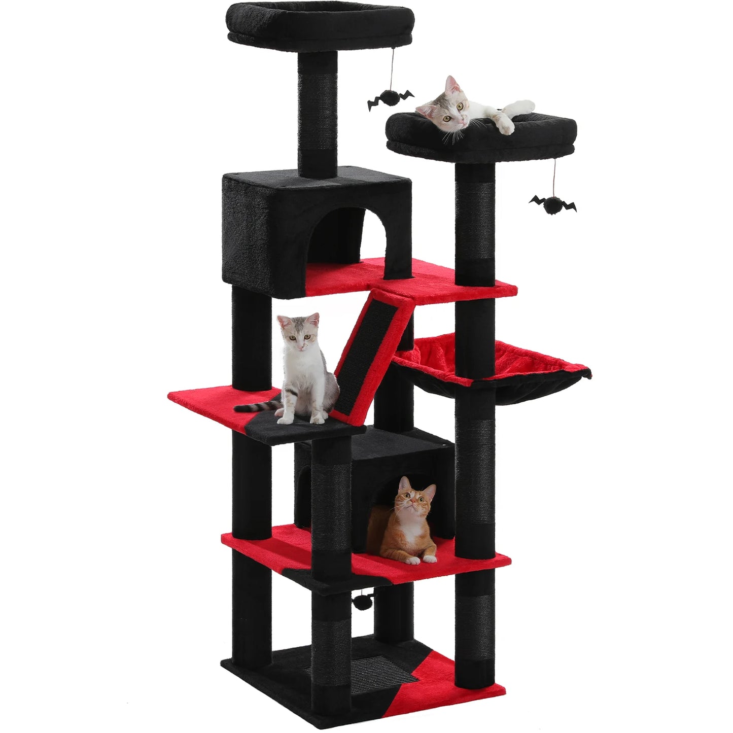 PAWZ Road Five Level Cat Tree Plush Cat Condo With Scratching Posts