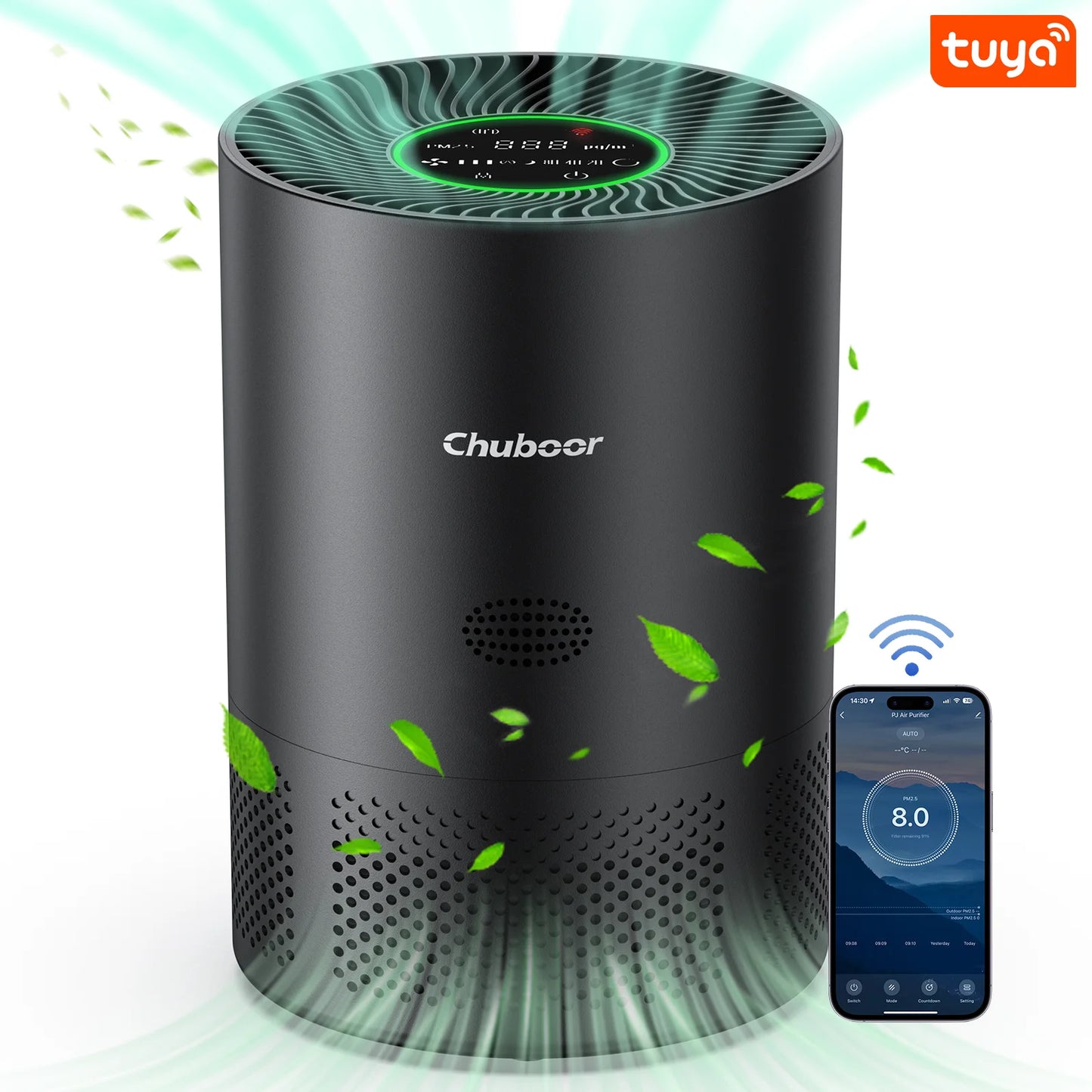 Chuboor H13 True HEPA Air Purifier For Home Tuya App