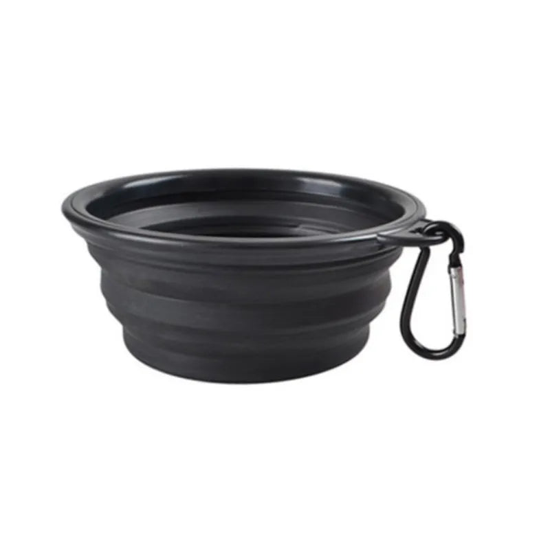 Portable Pet Food Bowl TPR Silicone Collapsible Travel Dish