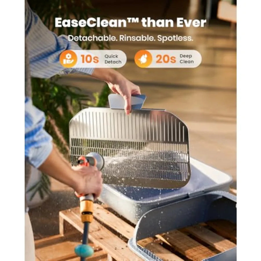 Self Cleaning Litter Box For Large Cats Easy Open Top Design