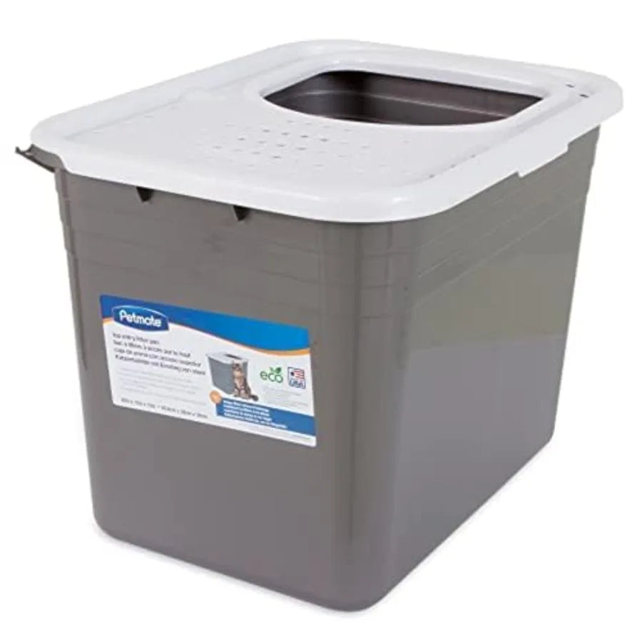 Enclosed Cat Litter Box Enclosure Made In USA Hinged Lid