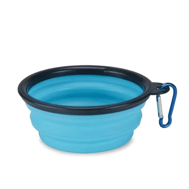 Portable Pet Food Bowl TPR Silicone Collapsible Travel Dish