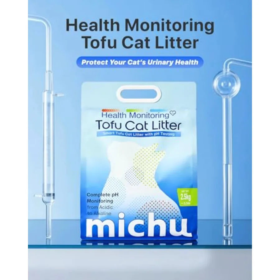 Tofu Cat Litter Health Monitoring With PH Testing Natural Bamboo Scent