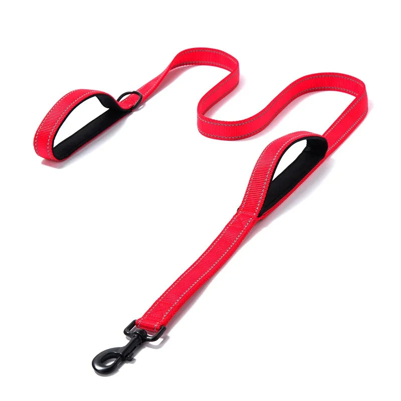 Dog Leash Dual Handle Heavy Duty Outdoor Training Lead