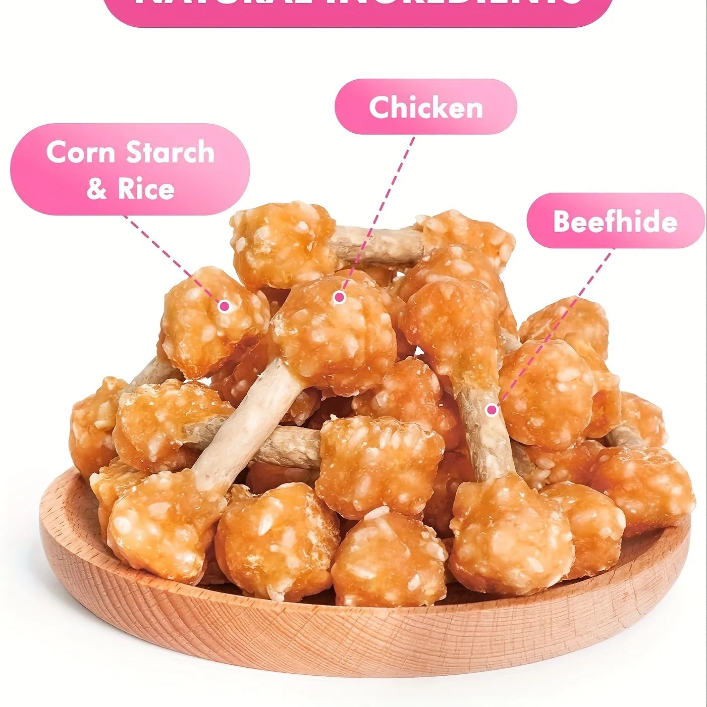Helety Chicken Dog Dumbbells Treats for All Breeds High Protein