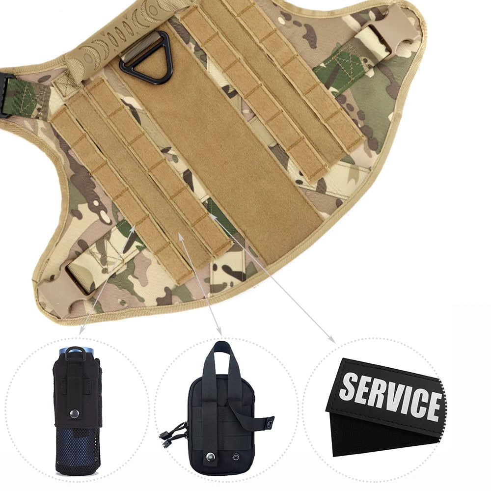 Tactical Dog Harness Leash Set For Large Dogs Malinois Training