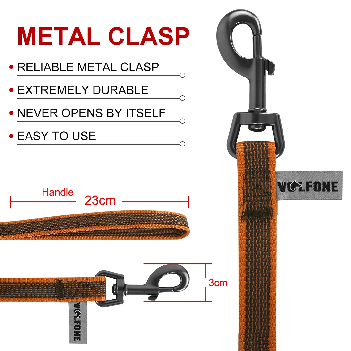 Fiber Dog Leash for Training Dual Color Lightweight Walking