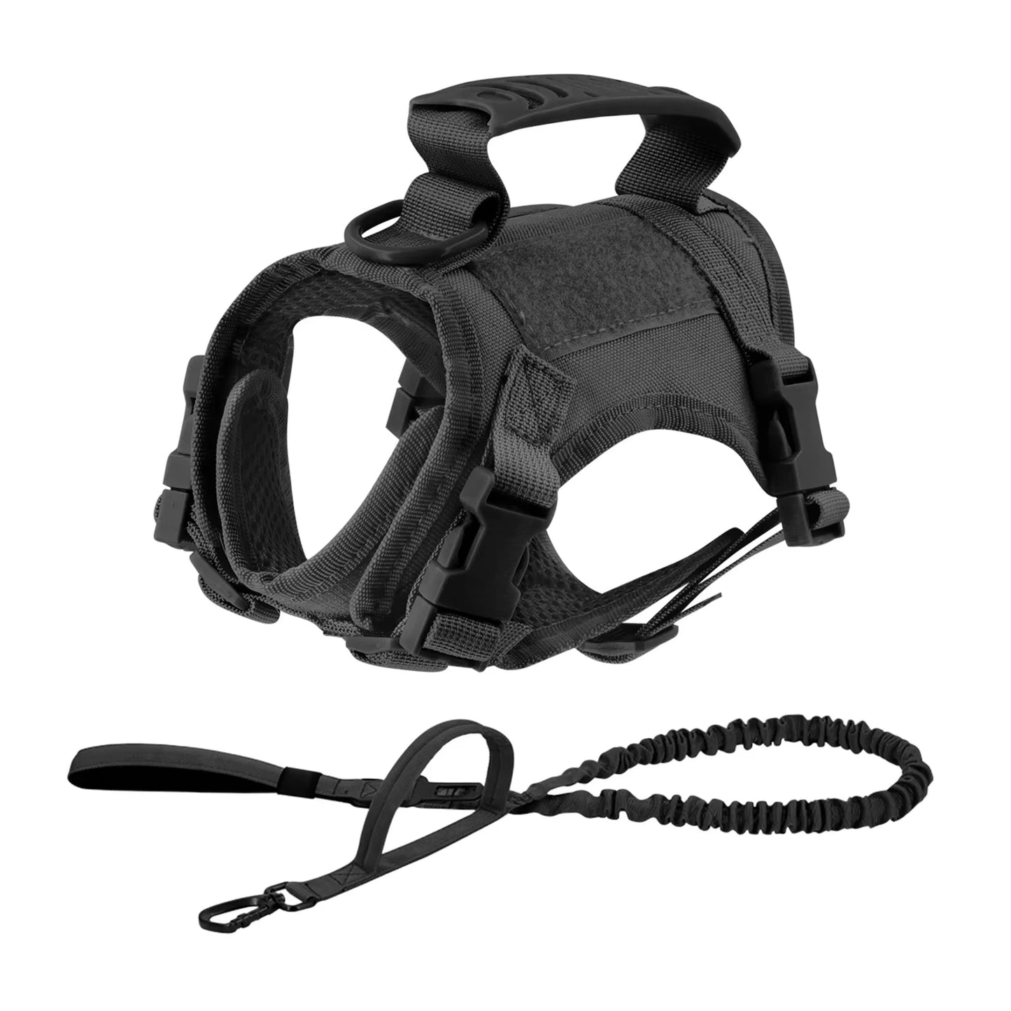 Tactical Puppy Harness Leash Set Adjustable For Small Dogs Cats