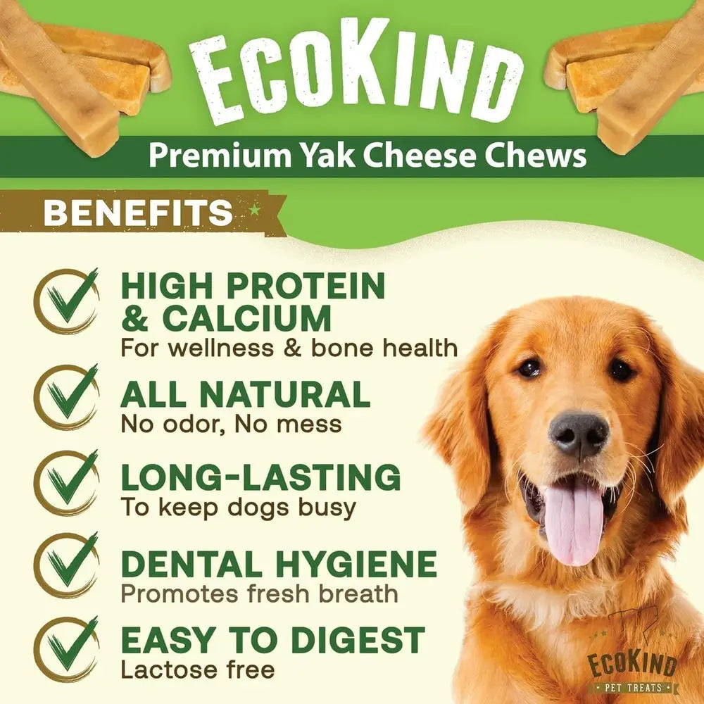 Long Lasting Yak Cheese Dog Chews Lactose Free Natural Treats
