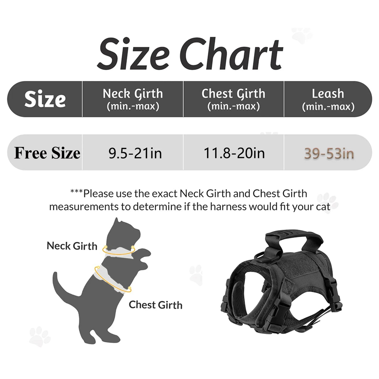Tactical Puppy Harness Leash Set Adjustable For Small Dogs Cats