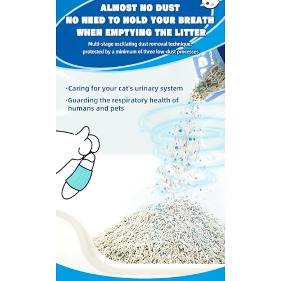 Tofu Cat Litter Odor Control Bentonite Unscented Ultra Absorbent Water Flushable