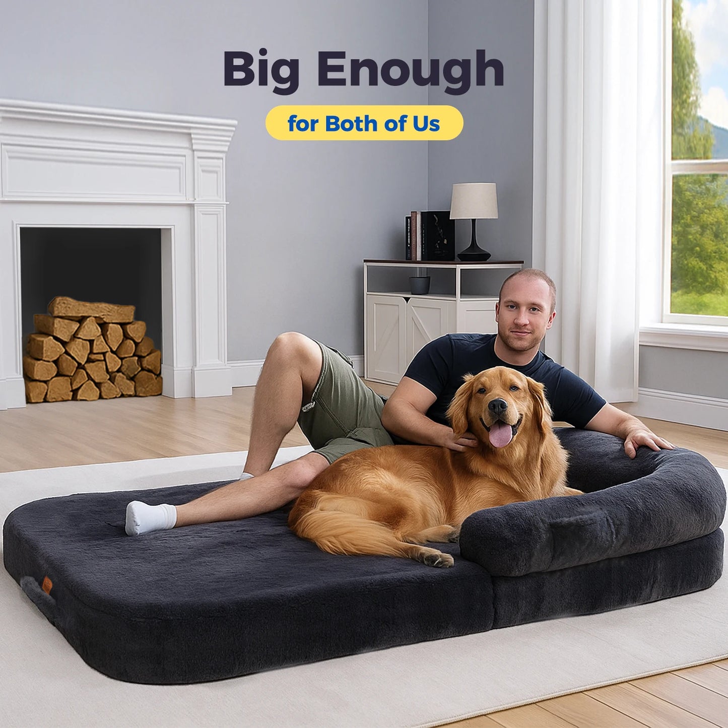 PAWZ Road Foldable Dog Bed For Adults And Large Dogs