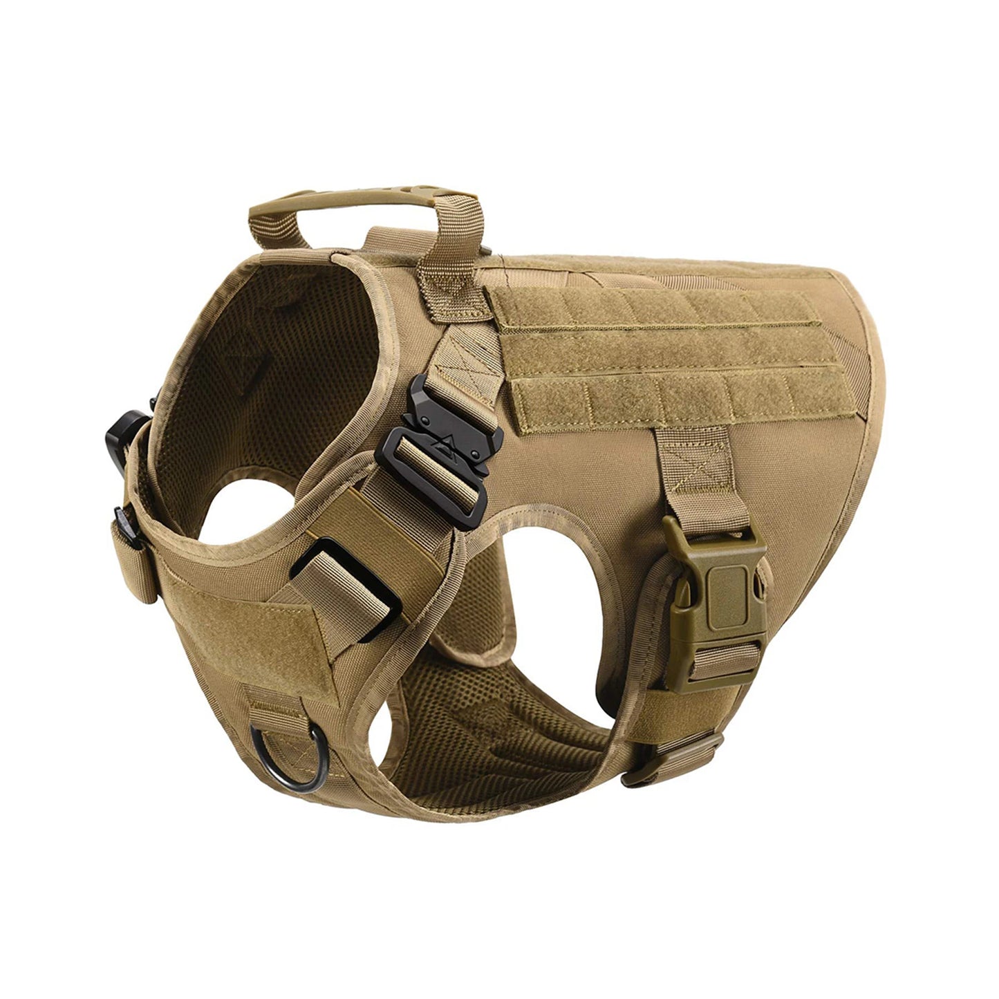 Tactical Molle Dog Harness With Pouches For Training