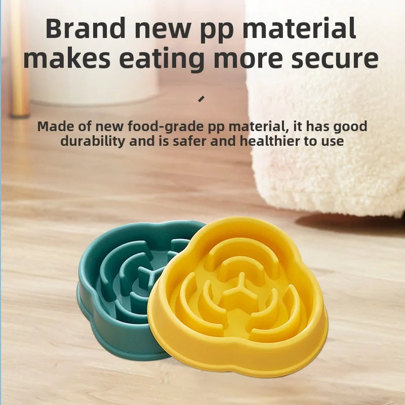 Plastic Slow Feeder Dog Bowl Cloud Shape 500ml Anti Vomiting
