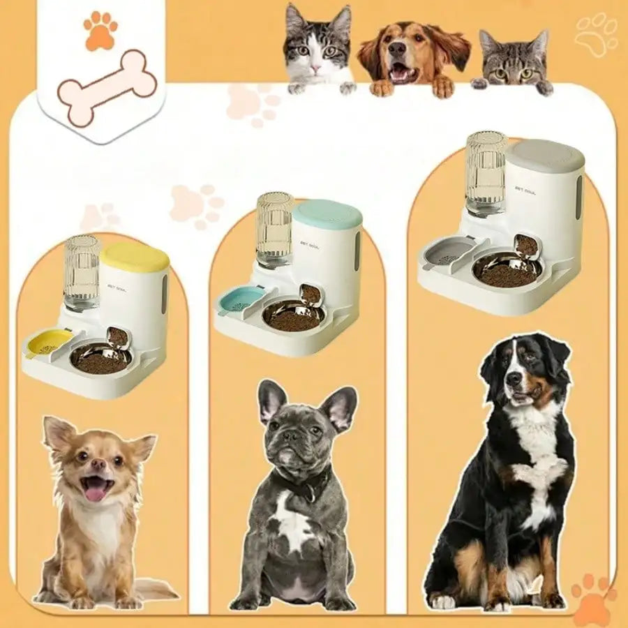 2 In 1 Automatic Pet Feeder And Water Dispenser Detachable