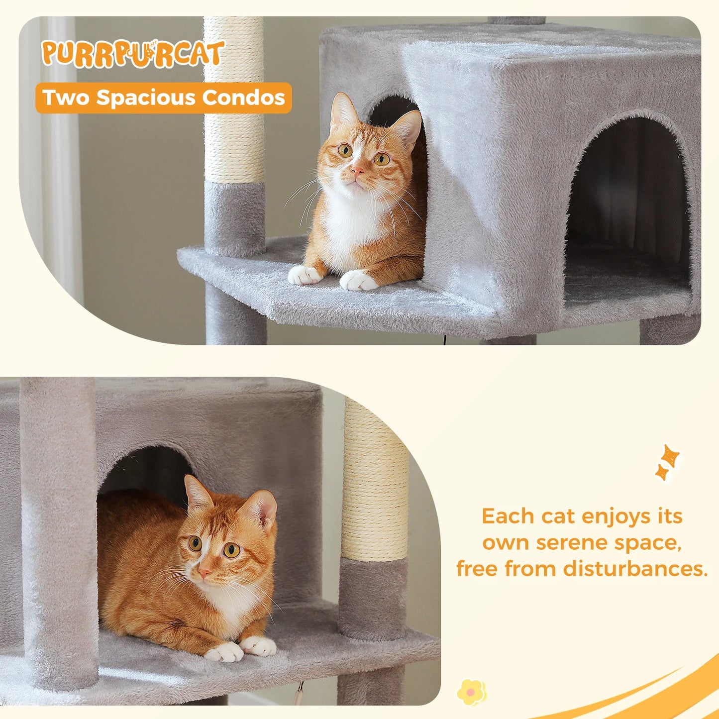 PAWZ Road Multi-Level Cat Tree Indoor Tower With Scratching Posts