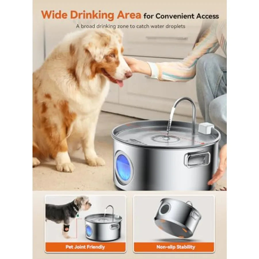Large Breed Dog Water Fountain Dispenser Quiet And Easy To Clean