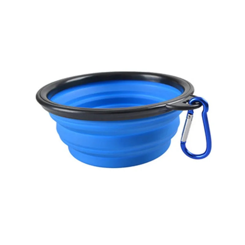 Portable Pet Food Bowl TPR Silicone Collapsible Travel Dish