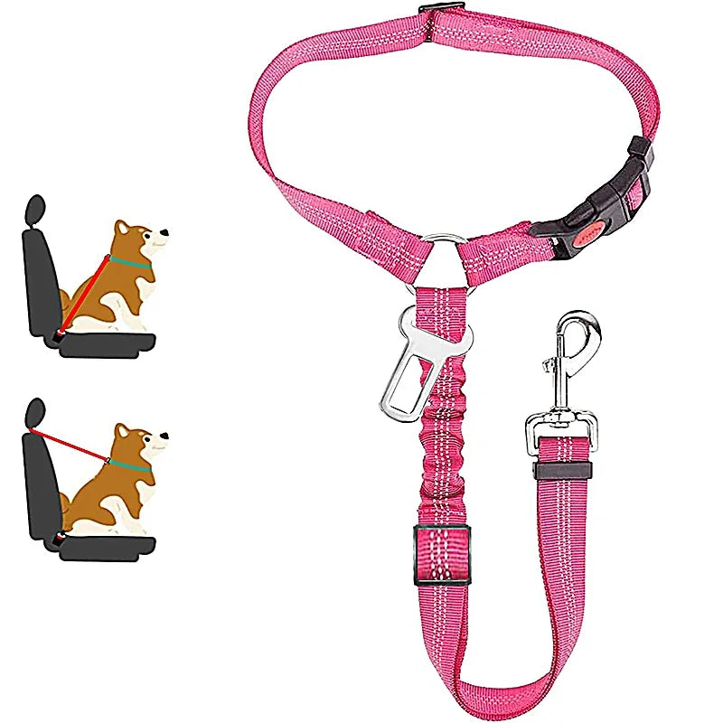 Two In One Pet Car Seat Belt Harness Leash Backseat