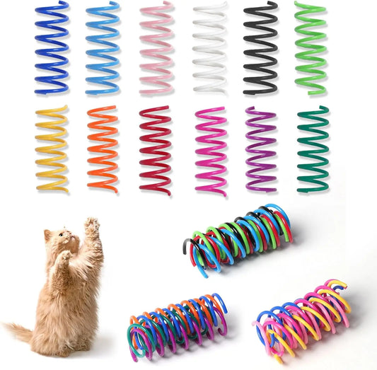 12 Cat Spring Toys for Indoor Cats Interactive Coil Springs