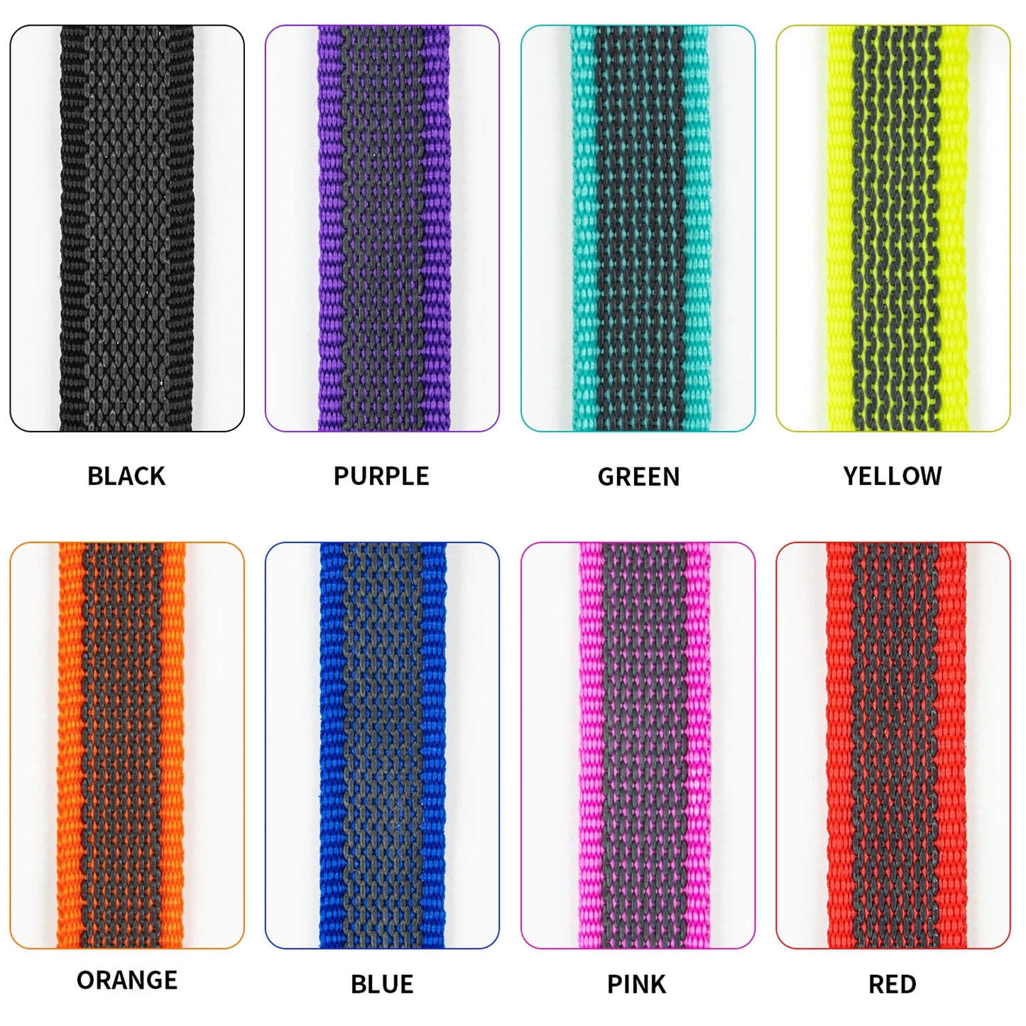 Fiber Dog Leash for Training Dual Color Lightweight Walking