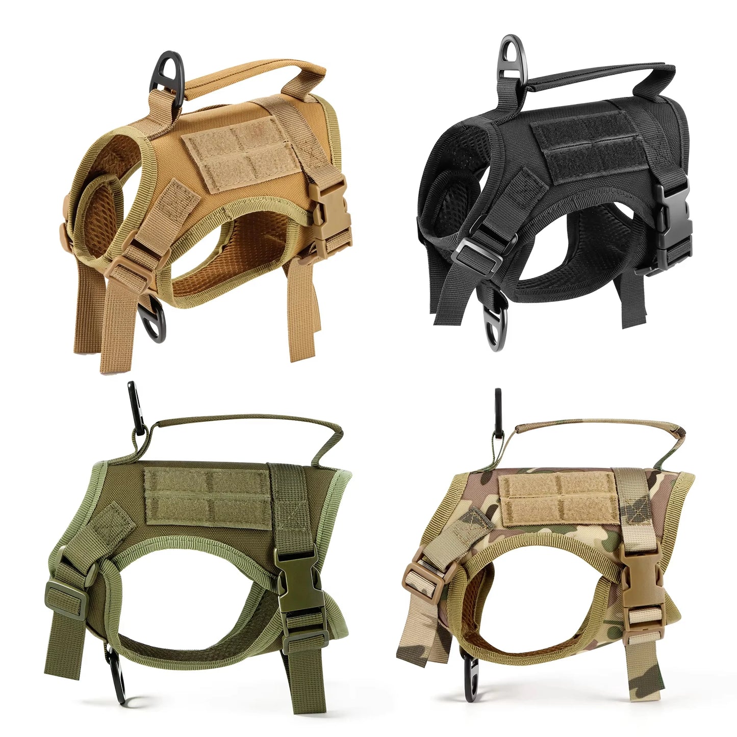 Tactical Cat Harness And Leash Set Adjustable Escape Proof Mesh