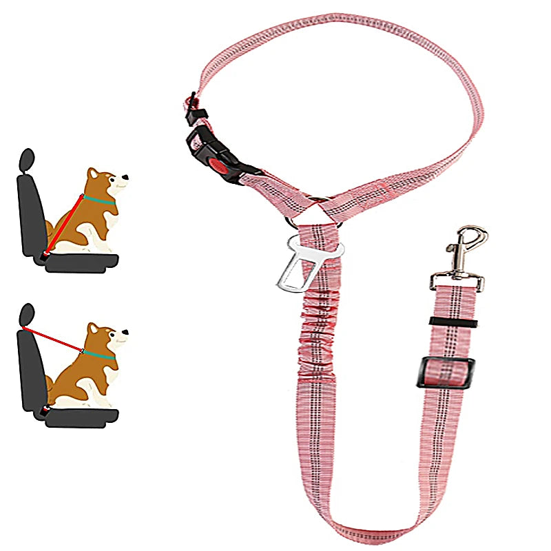 Two In One Pet Car Seat Belt Harness Leash Backseat