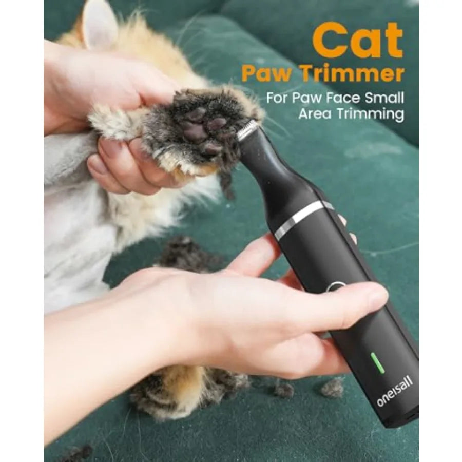 3 in 1 Cordless Cat Grooming Kit Stainless Steel Blades