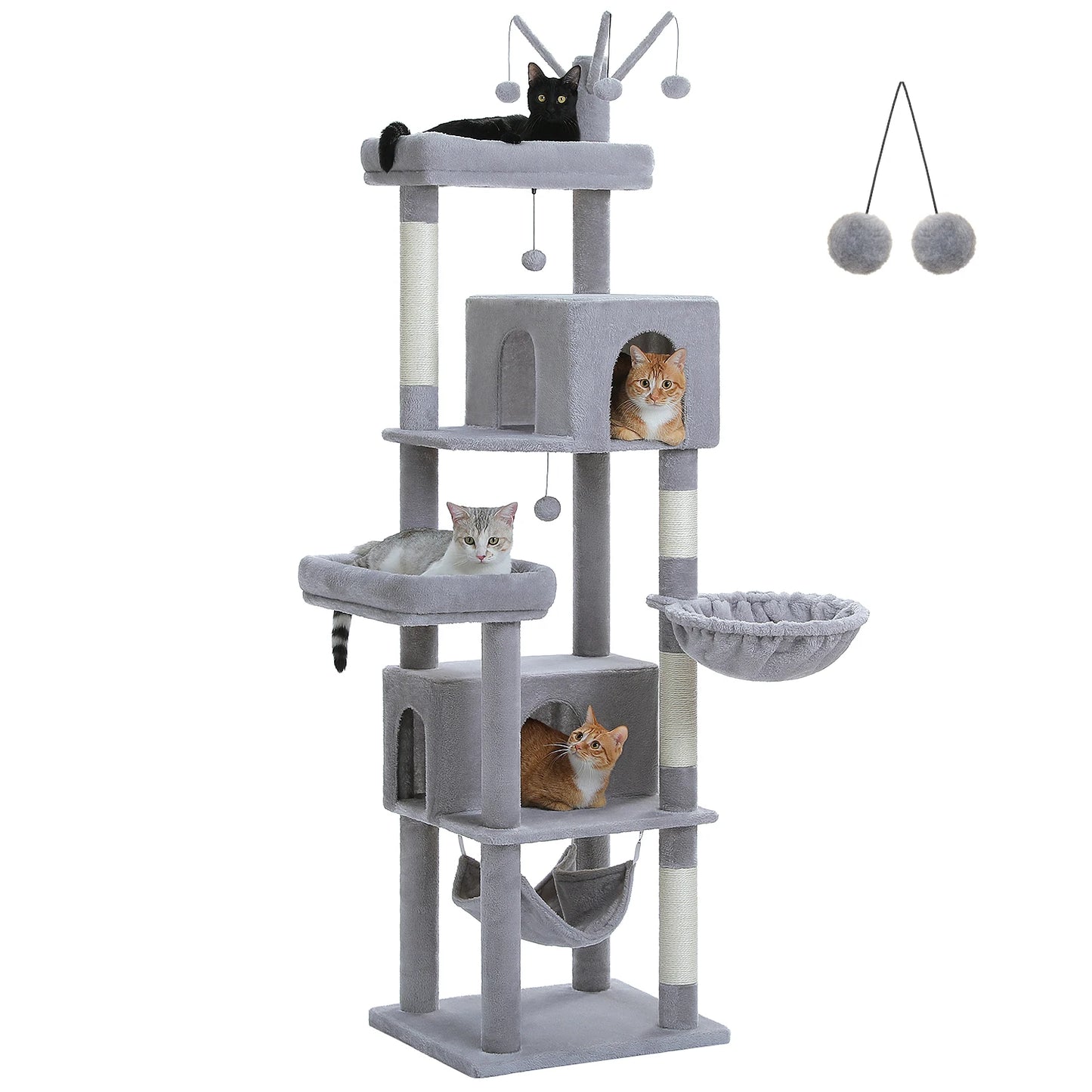 PAWZ Road Multi-Level Cat Tree Indoor Tower With Scratching Posts