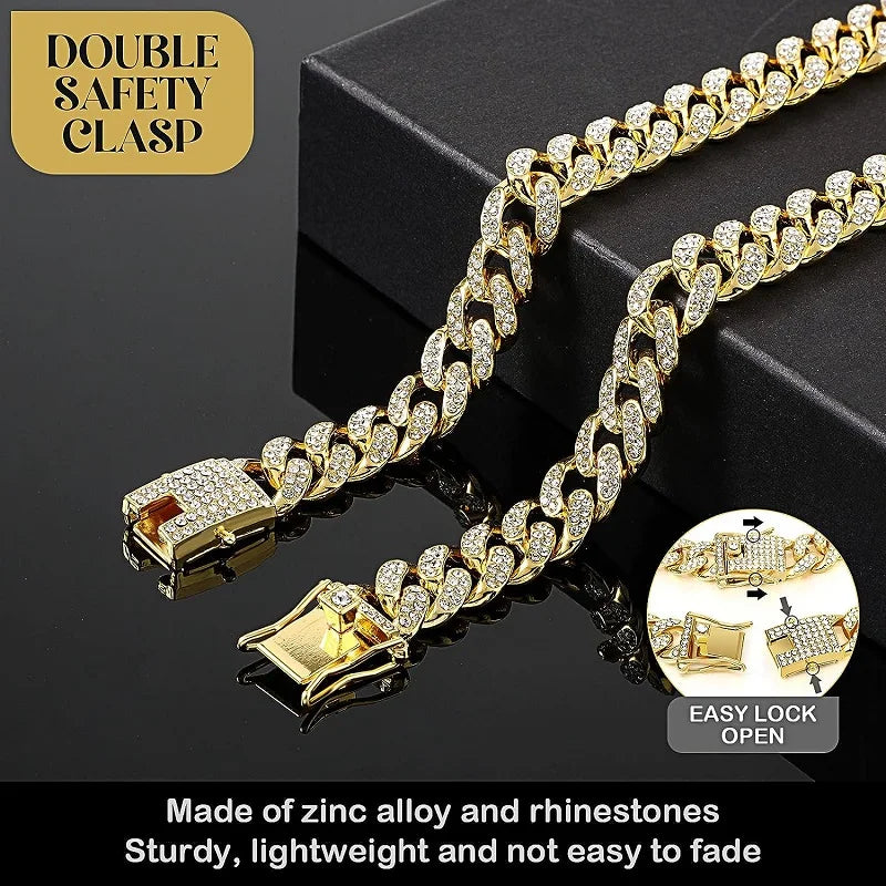 Stainless Steel Luxury Dog Chain Collar For Dogs And Cats