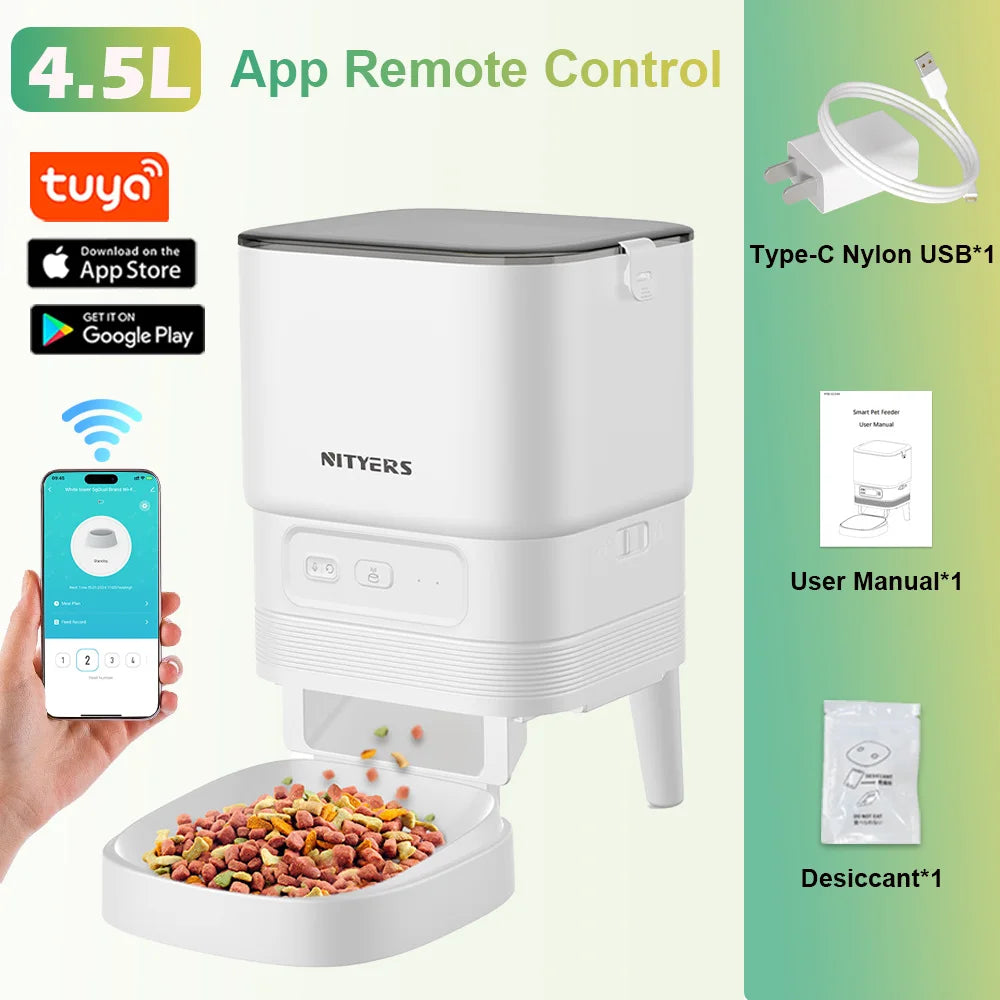 Nityers Automatic Cat Feeder With Timer And Voice Recorder