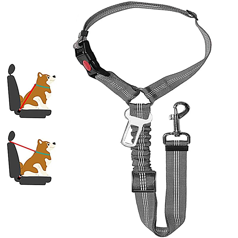 Two In One Pet Car Seat Belt Harness Leash Backseat