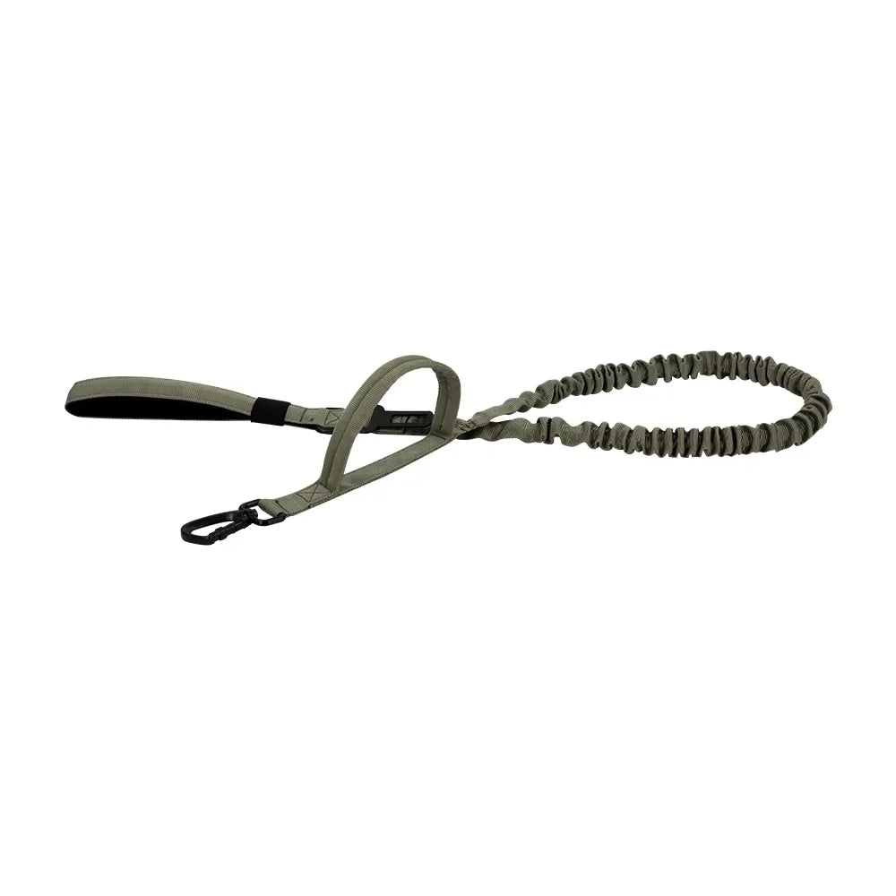 Military Tactical Dog Leash Adjustable Elastic Rope Dual Handles