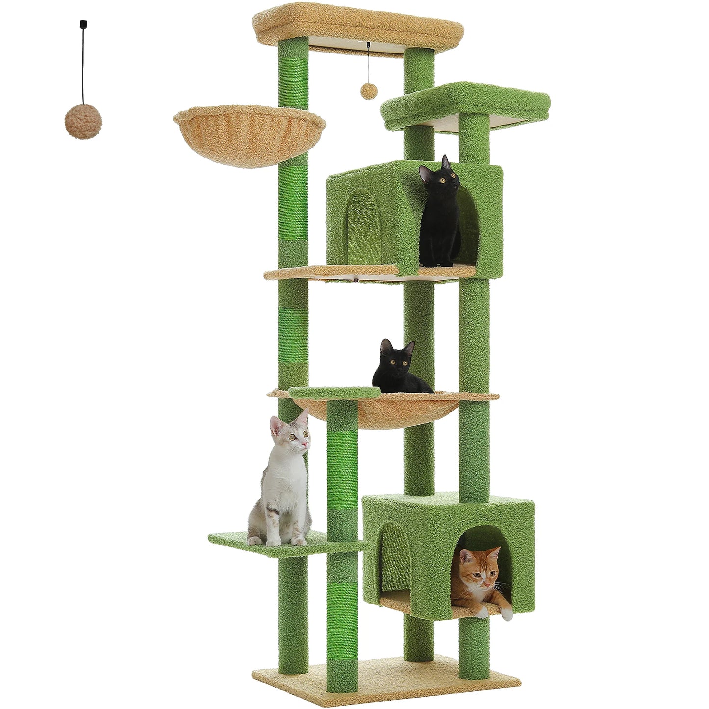 PAWZ Road Five Level Cat Tree Plush Cat Condo With Scratching Posts