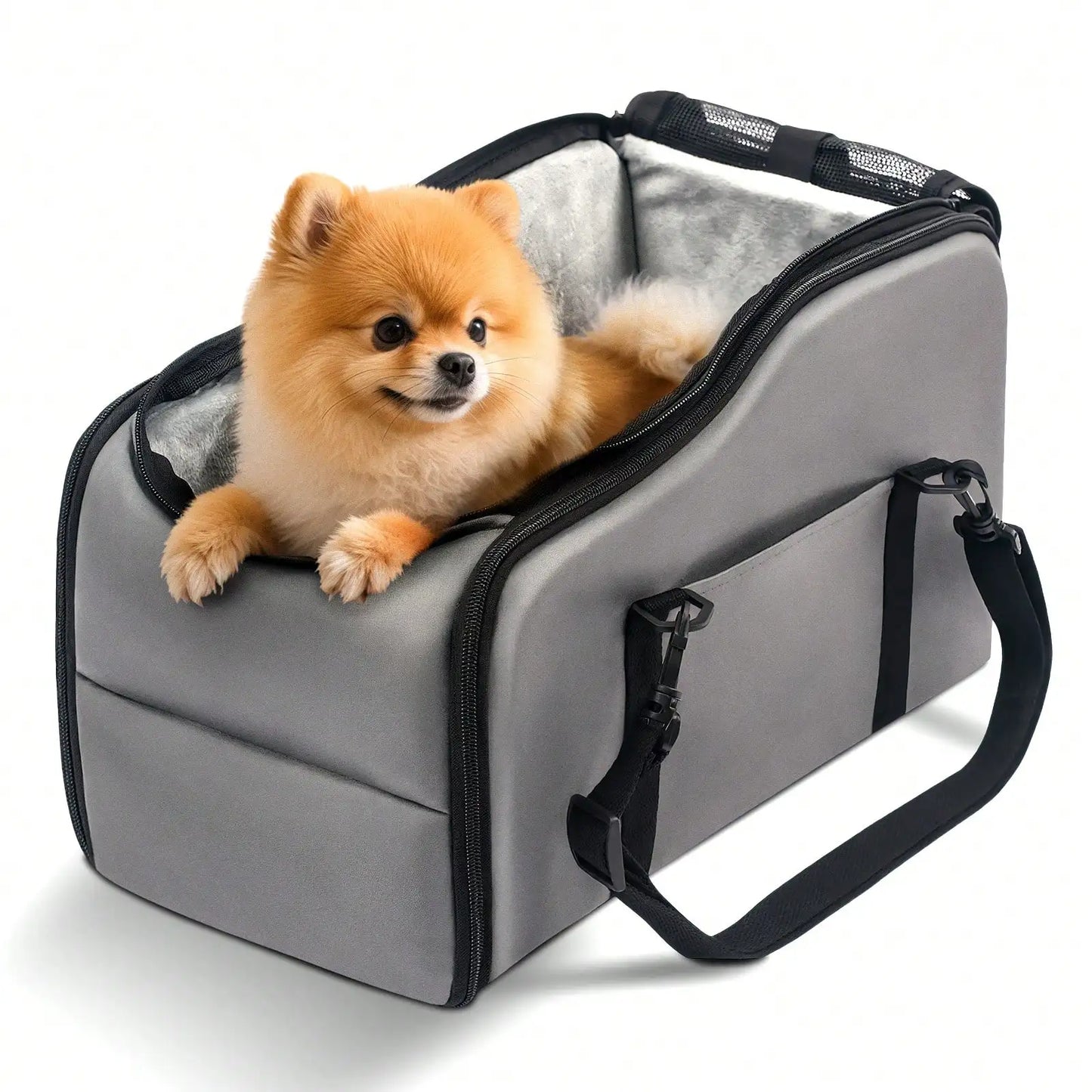 Center Console Pet Car Seat Carrier For Small Dogs Cats