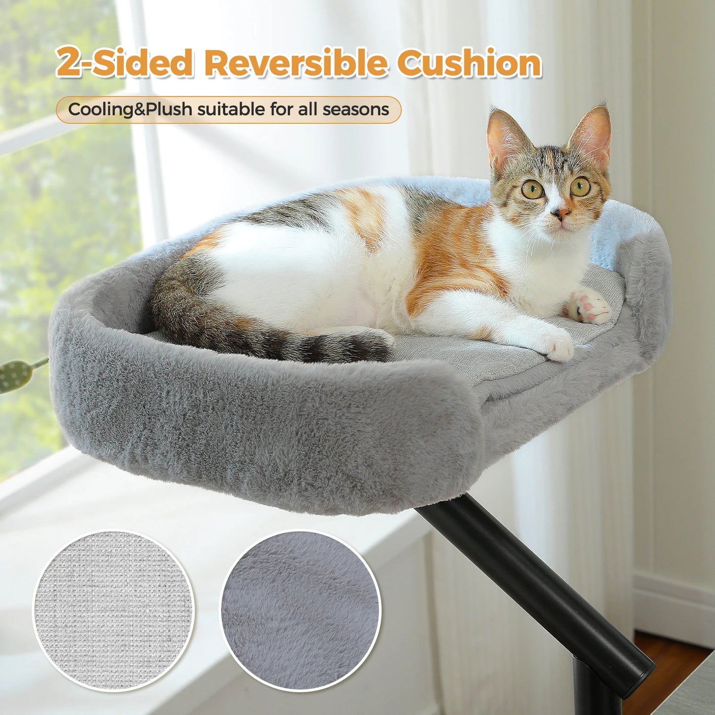 PAWZ Road Cat Desk Bed 360 Degree Rotatable Stand With Adjustable Hammock