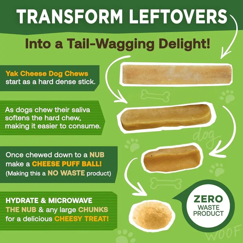 Long Lasting Yak Cheese Dog Chews Lactose Free Natural Treats