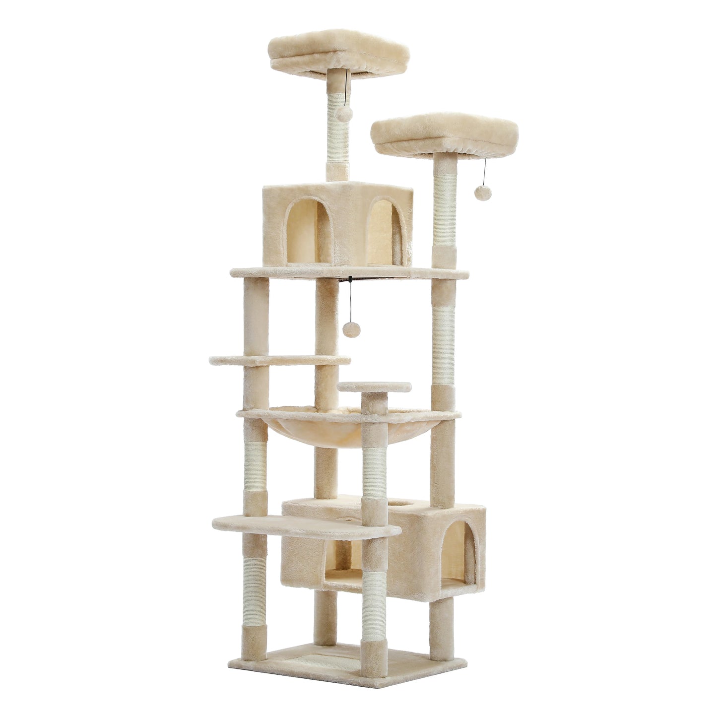 PAWZ Road Five Level Cat Tree Plush Cat Condo With Scratching Posts