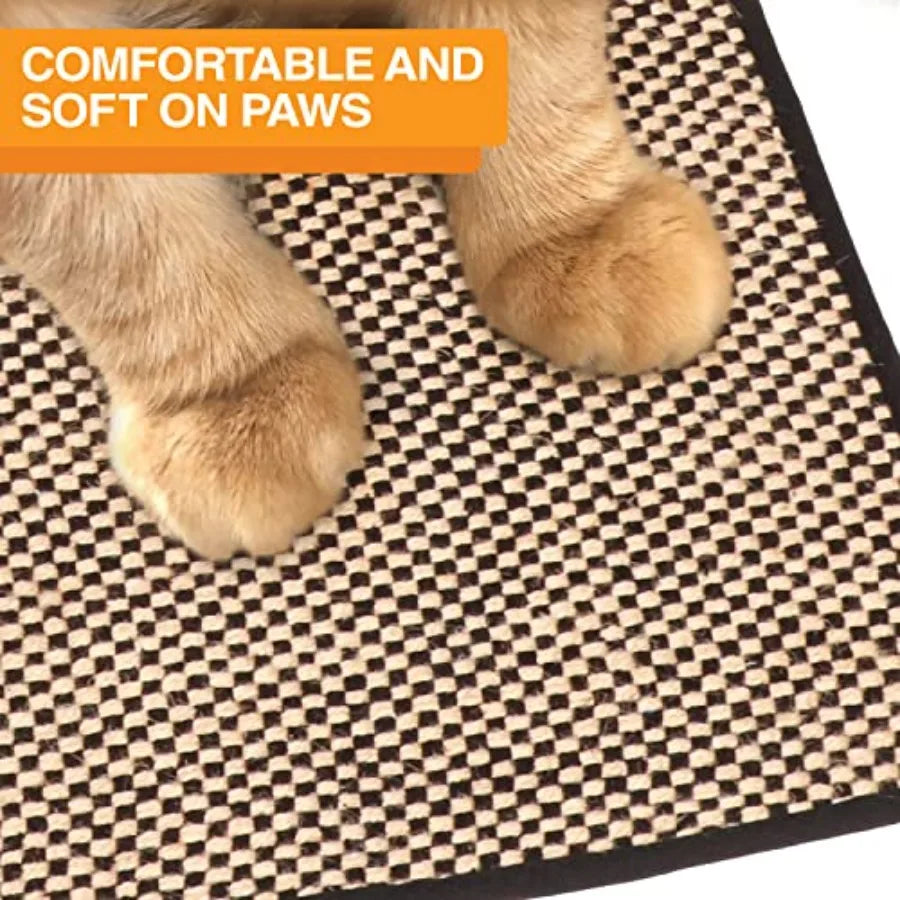 Neater Pets Jute Cat Litter Mat AntiSki With Checkered Design