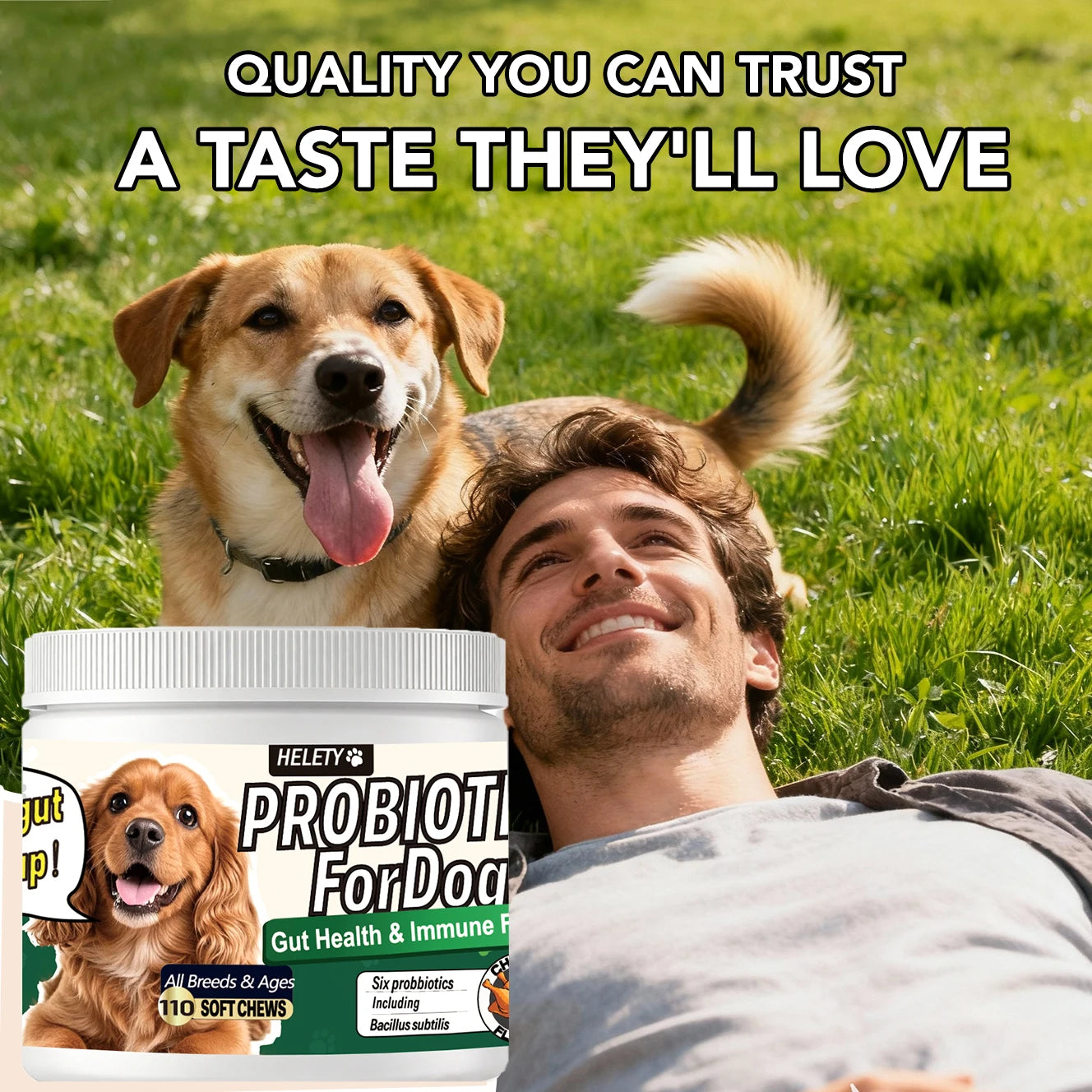 Dog Probiotic Digestive Health Soft Chews With Pumpkin Fish Oil