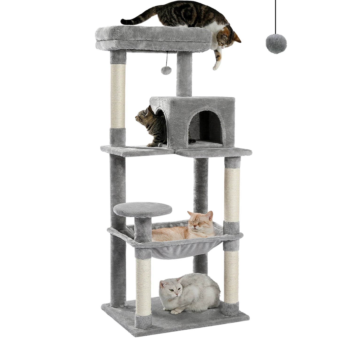 PAWZ Road Indoor Five Level Cat Tree Tower Hammock