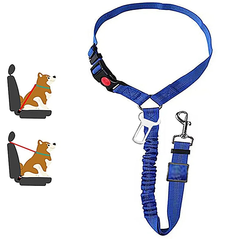 Two In One Pet Car Seat Belt Harness Leash Backseat
