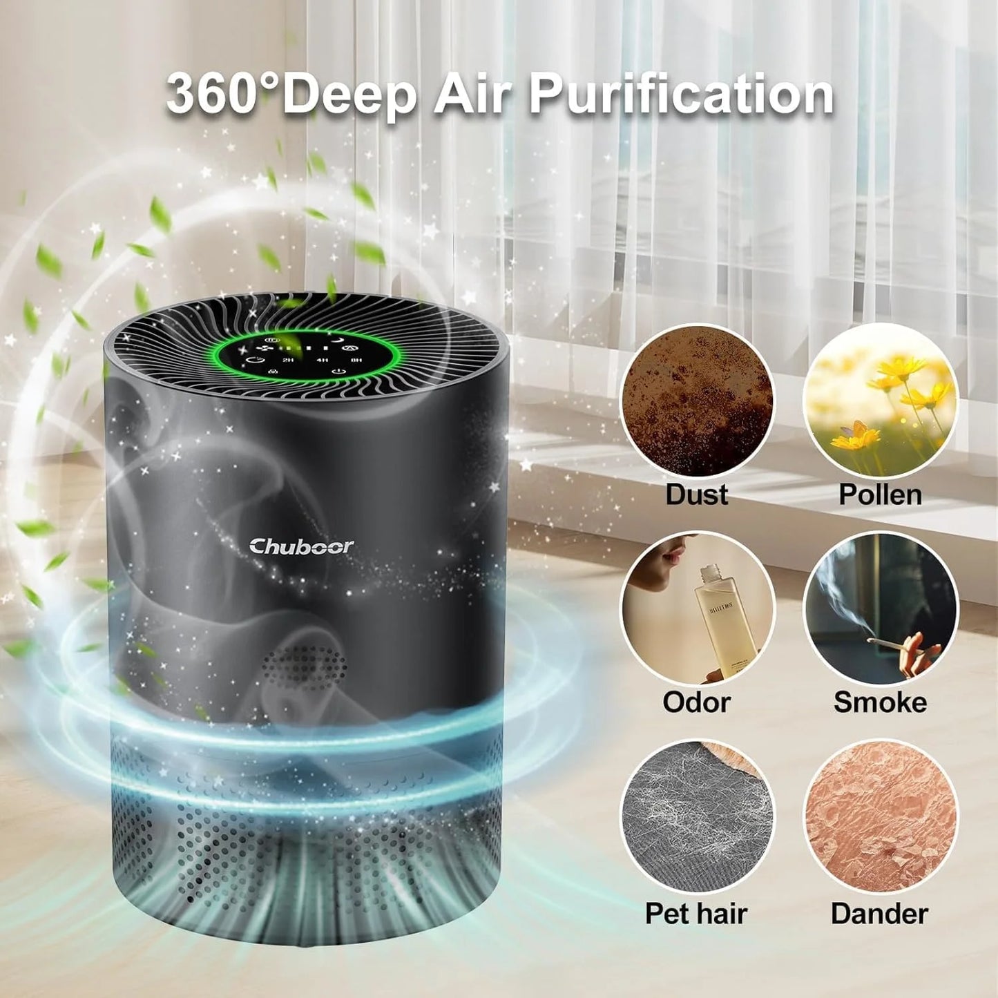Chuboor H13 True HEPA Air Purifier For Home Tuya App