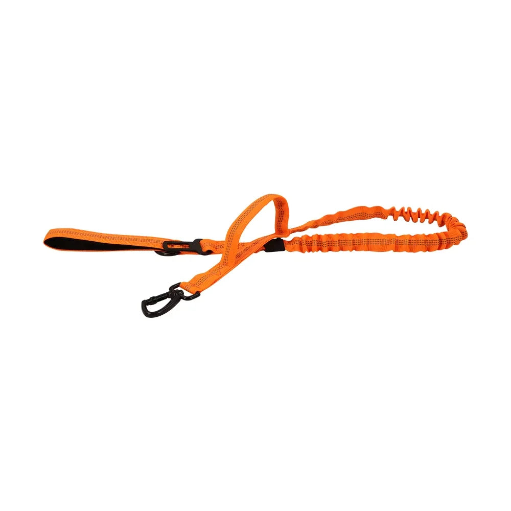 Military Tactical Dog Leash Adjustable Elastic Rope Dual Handles
