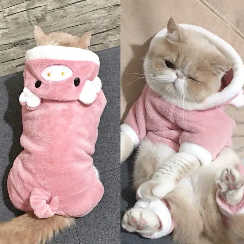 Pet Dog Clothes Soft Warm Fleece Jumpsuits for Small Dogs